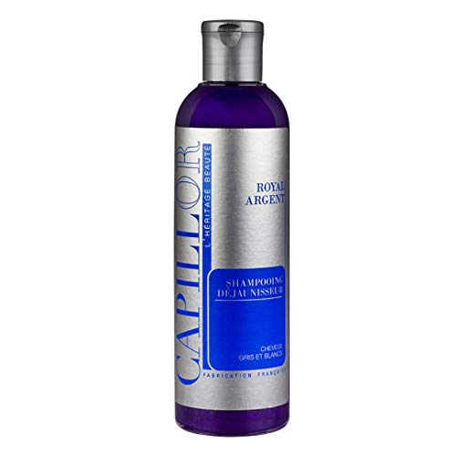 Capillor Shampooing Royal Argent - Pour Cheveux Gris et Blancs - Neutralise les Reflets Jaunes - Redonne Eclat et Brillance - Parfum Abricot - Délicatement Nacré - Format 250ml - Fabrication Artisanale Française (Loiret) Cover