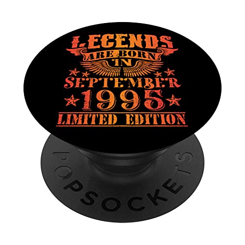 Cumpleaños Septiembre 1995 Edición Limitada Regalo Vintage PopSockets PopGrip Intercambiable