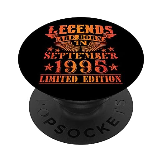 Cumpleaños Septiembre 1995 Edición Limitada Regalo Vintage PopSockets PopGrip Intercambiable