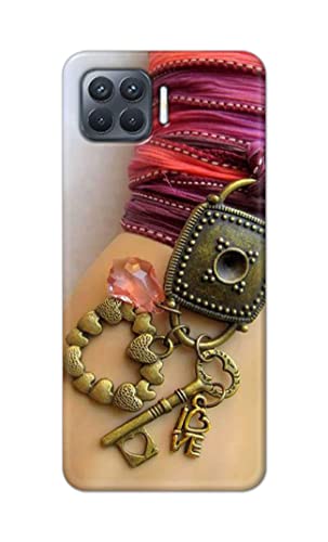 Image of Girl Hand with Keychain Hard Back Case Cover for Oppo F17 Pro, CPH2119 Back Cover -(J5) VNS2228