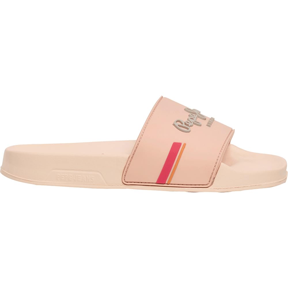 Pepe Jeans Slider Zone G Shoes, Orange (Light Peach Beige), 1.5 UK