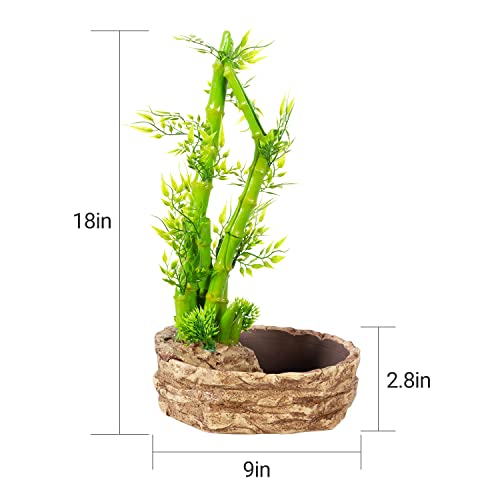 Reptizoo Reptile Water Dispenser Automatic Water Fountain Height Adjustable 2 In 1 Bamboo Plant Water Dripper For Reptiles Chameleon Lizard Gecko Amphibians #TOP1