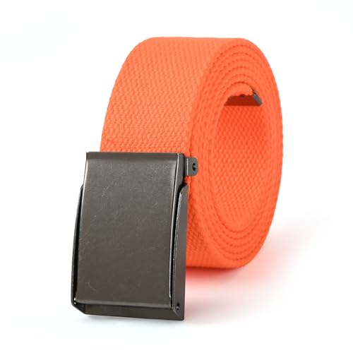Image of Mile High Life Canvas Web Belt | Cut to Fit Up to 52 inch | Flip-Top Matte Silver Nickel Buckle 12 Colors