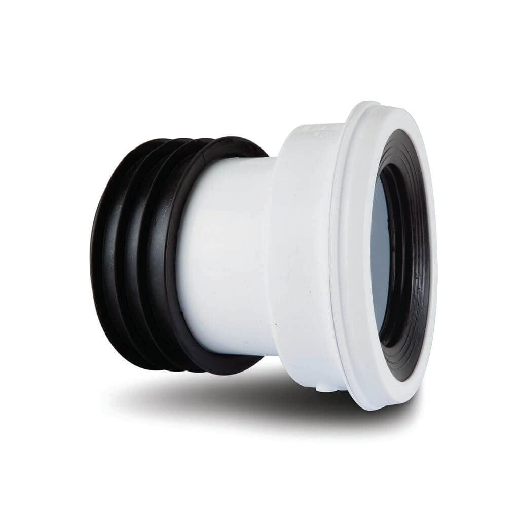Polypipe Multicoloured Kwickfit 4" 110Mm Offset 104 Degree Angled Wc Toilet Pan Connector White Sk44