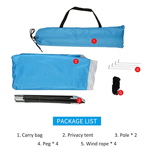 Carpa portátil para camping y playa para 2 personas miniatura 7