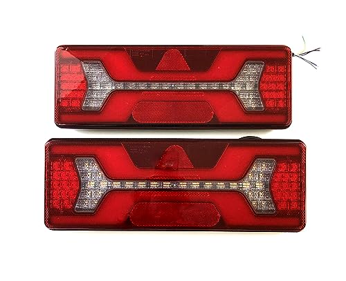 Feux arrière LED 12V 24V clignotant dynamique pour camions et remorques - Lot de 2