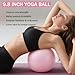 Floranis Home Pilates Essentials Kit for Women Ring and Ball Pilates Set Equipment, Magic Circle with 5 Resistance Bands Premium Accessories Kit for Beginner Toning Workouts at Home