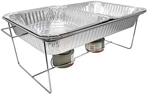 Image of Wax /Fuel For Chafing Dish - Food Warming Wick Candle Burners For Buffets (Approx 2-3 Hour), Grey