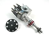 Compatible with Ford 351C 351M 400 460 RTR Ignition Distributor w/Vacuum Black Compatible with Cap D33144BK