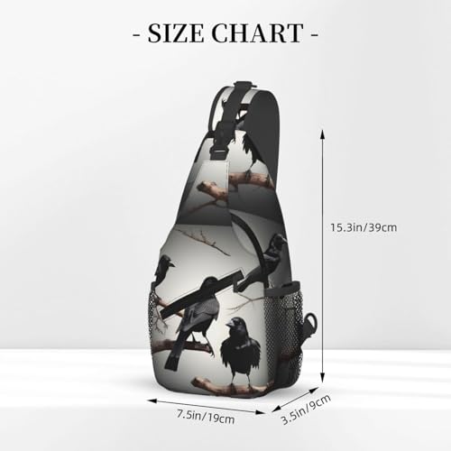 Mochila Sling Negra para Senderismo y Viaje miniatura 3