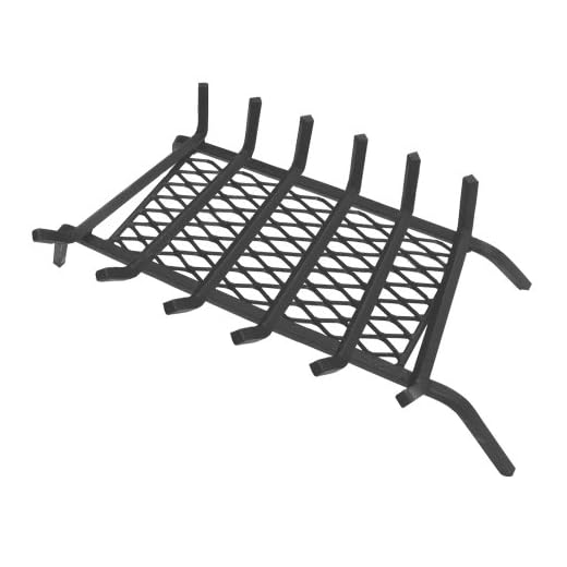 Landmann USA 97306 1/2" Steel Fireplace Grate with Ember Retainer, 30", 6 Bars