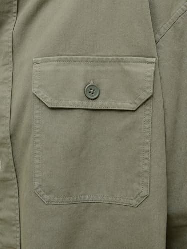 Upim, Camicia In Tela Di Cotone Uomo, Unisex, Verde Militare, Taglia: S - 6