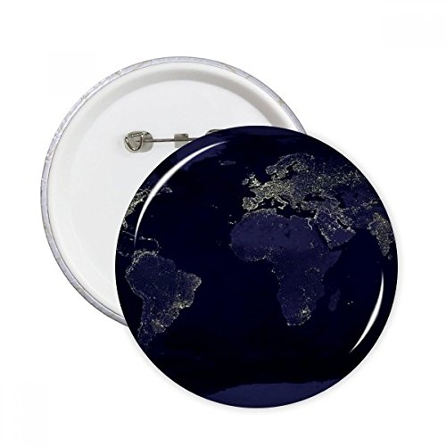Mystère Univers Espace cadeau original : lot de 5 grands pins ronds Terre pour fans d'astronomie