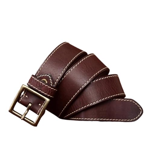 Ceinture homme tissée main cuir rétro ajustable de 3,8 cm