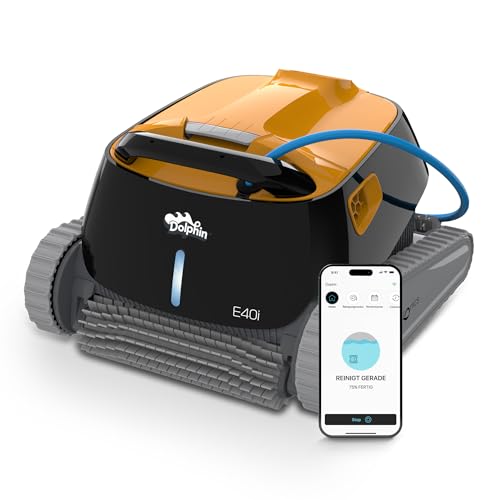 Dolphin E40i Automatischer Poolreiniger Poolroboter mit Kabel - Boden, Wasserlinie und Wandreinigung - Kontrolle mit app, Eingelassene Pools bis zu 12 m