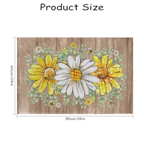 Tapete decorativo floral Primavera 60x91 cm antideslizante miniatura 3