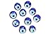 Produktbild nevfactory Nev Nazar Boncuk Evil Eye - Handgefertigter Mystischer Glücksbringer aus Glas 10 Stück (2,5cm)