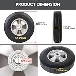 (2-Pack) AR-PRO 10" x 2.5" Flat Free Solid Rubber Tires and Wheel - 10 inch Solid Wheels with 5/8" Axles and 2.25 Offset Hub - Replacement Wheels for Hand Trucks Dolly and Wheelbarrows
