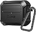Ztotop Case for AirPods Pro 2019, Designed with Full Tough Silicone+Shock-Resistant Protective Cover, Front LED Visible, Durable Armor Case with Smooth Skin - Black