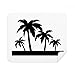 Black Coconut Tree Outline Cleaning Cloth Screen Cleaner 2pcs Suede Fabric