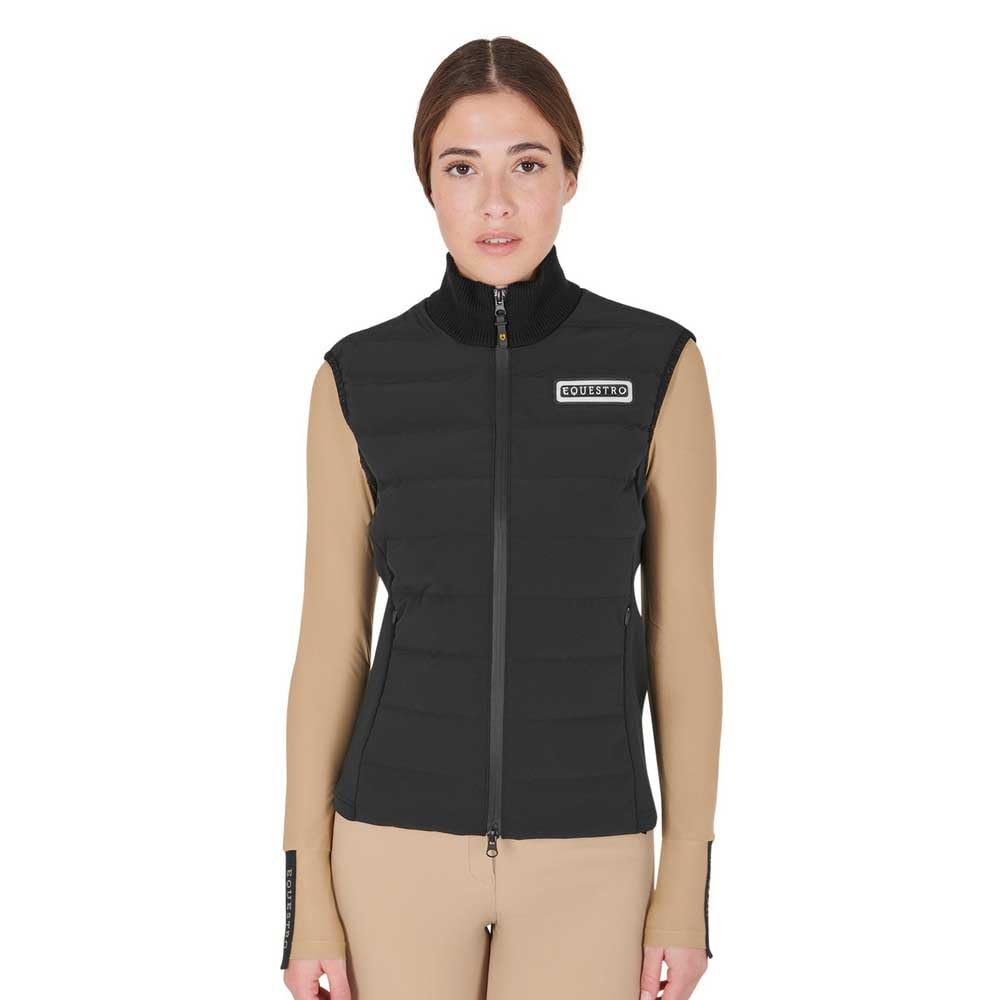 Smanicato donna Equestro XS veste technique zippée col haut à côtes