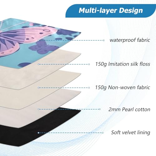 Funda para portátil de 13-14 pulgadas impermeable con mariposas miniatura 4