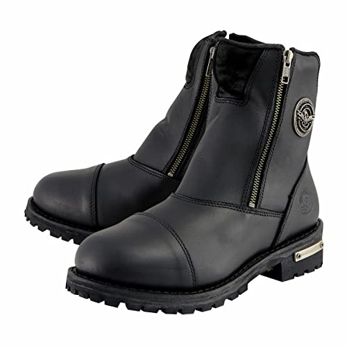 Image of Milwaukee Leather Premium Black Leather Motorcycle Riding Boots for Women Collection MBL - 9.5