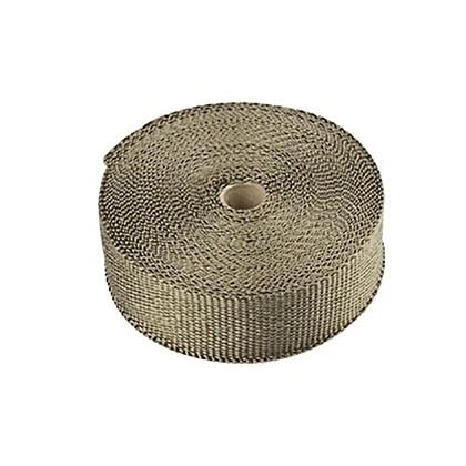 Scudo Termico Nastro termico di scarico per moto Testata Avvolgente Cravatte resistenti Fibra cotone isolante(Brown)