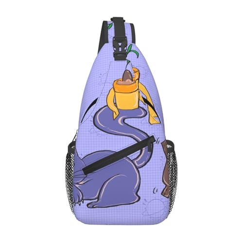 Mochila Unisex Urbana con estampado de girasoles y gatos miniatura 1