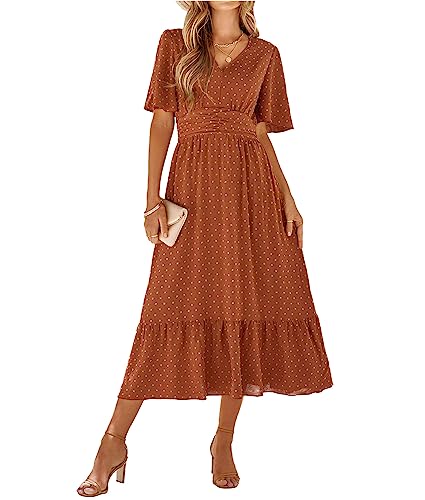 Robe d'été élégante avec ceinture et finitions volants pour un style raffiné