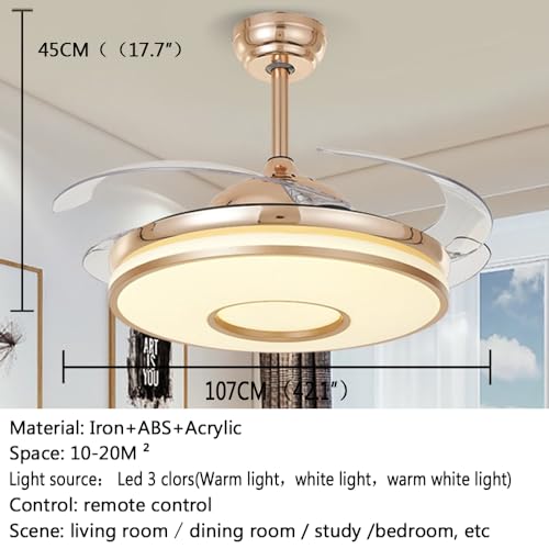 Ventilador de Techo LED moderno para salón, dormitorio y villa 3