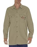 Dickies DFL574 Legerer Schnitt Herren Langarm-Hemd Twill, XXX-Large, Khaki