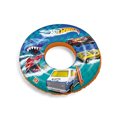 Mondo Toys - Hot Wheels Swim Ring - Flotteur Gonflable pour bébé - Flottant - Bouée Gonflable - Idéal pour garçons/Filles utilisable en Piscine/mer - 16876