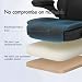ELFORDSON Massage Office Chair for Home, Executive Comfy Office Chairs with 90° Flip-up Armrests, Adjustable Height, Swivel, Ergonomic Heavy-duty Desk Work Chair, Fabric Linen, Black
