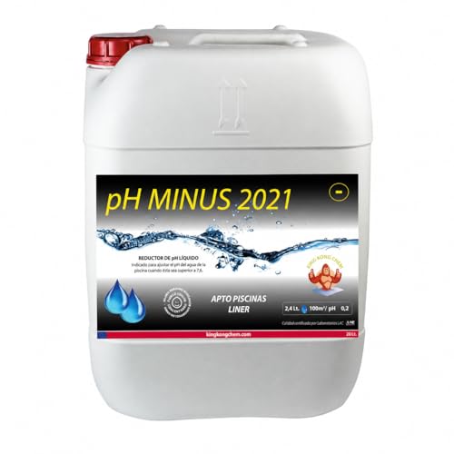 Minorador de pH para dosificación PH Minus 20 litros (25 KG) - Piscinas clorador salino - Reductor pH del Agua - Ácido Sulfúrico al 15%