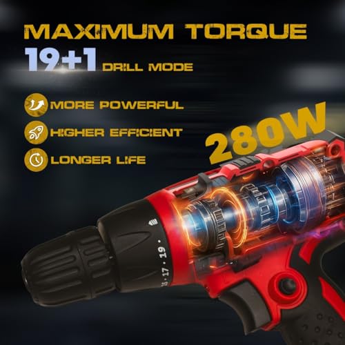Image of IBELL Electric Screwdriver SD10-85 /86, 280W, Copper Armature, Chuck 10mm, 750RPM, Torque 19+1 Drill Moden (Red-Black)