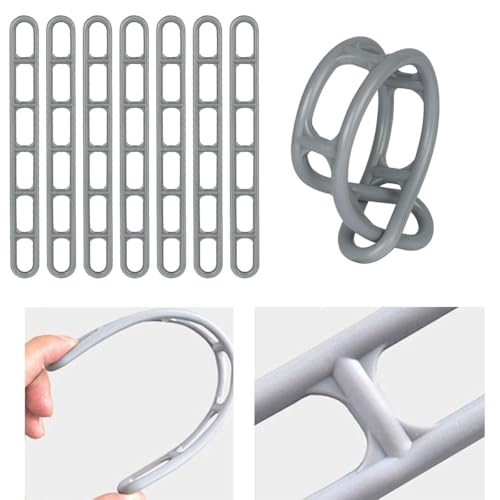 Abspannelement aus Kunststoff, 25 Stück Abspannelemente für Vorzelte Extra Stark,6-Loch Abspannelement,Gummispanner Spanngummi Spanngurte Zeltgummis für Zelte Markisen Vordächer,Grau