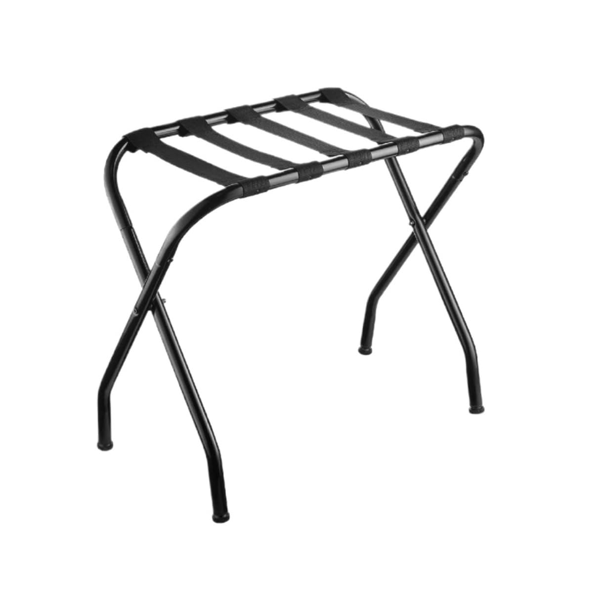 Porte-bagages de rangement pour hôtel pliable en métal avec cadre en acier robuste