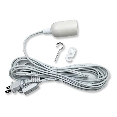 Whirled Planet 12' Hanging Lantern Cord with On/Off Switch (White) Cover