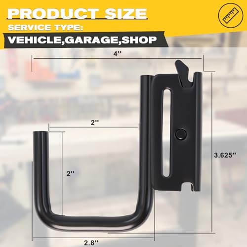 Image of E Track Accessories, 10 Pack 2.8 Inch Heavy Duty J Hooks Trailer Storage