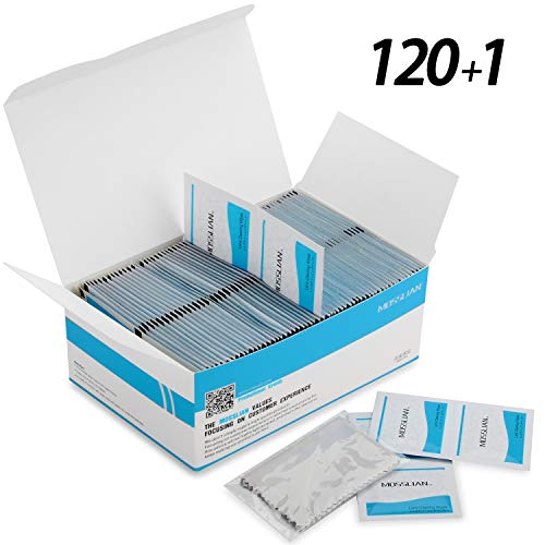 MOSSLIAN Toallitas de Limpieza Ideales para Escritorio, Teclado, Teléfono Móvil, Computadora Portátil, iPad, Reloj, Gafas, Espejo Retrovisor,120+1