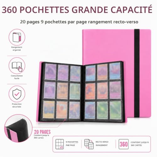 Classeur cartes collection, 360 pochettes spacieux pour collectionneurs – vue 2