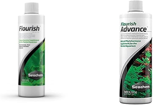 Suplemento para plantas de agua dulce Seachem Flourish (17 fl oz) y suplemento de crecimiento avanzado Seachem Flourish (17 fl oz)