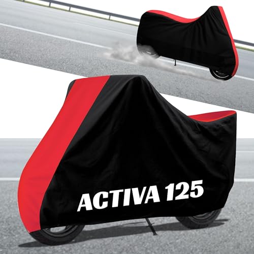 Image of Stylish Water Resistant Scooty Body Cover Compatible with Activa 125 & All Models | UV Protection, Dustproof, Heat Resistant, Two Wheeler | New All Weather Protection, Dust & Rain