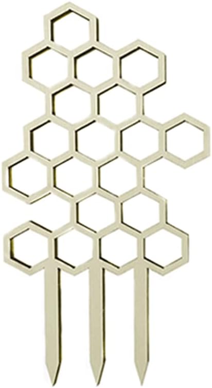 Wooden Hanging Houseplant Trellis for Climbing Plants Indoor Potted Plant Small Climbing Plant Trellis Supporting Tool (Honeycomb Shaped)