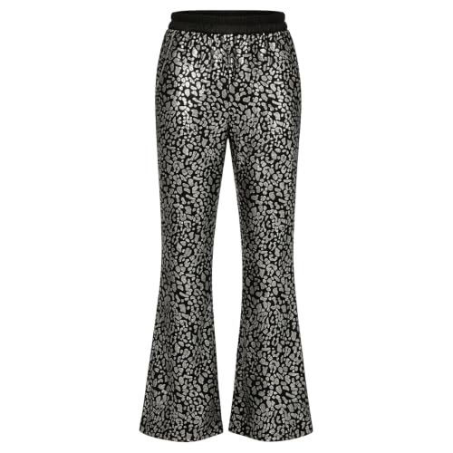 Pantalones acampanados de discoteca años 70 metálicos para hombre