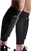 1Pc Football Shin Guards Leg Sleeves Honeycomb Nylon Support Sock Shin Protector Soccer Gear Soccer Shields for Shin Splint Relief, Recovery, Running(Black-1Pcs,L-for Calf 32-35cm)