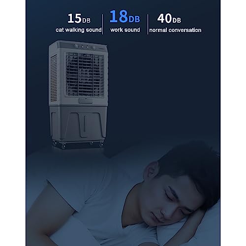 Evaporative Cooler Air Conditioner 3 Speeds, Swamp Cooler for Cooling, 6 Ice Packs, Evaporative Air Cooler for Room Outdoor - Image 6