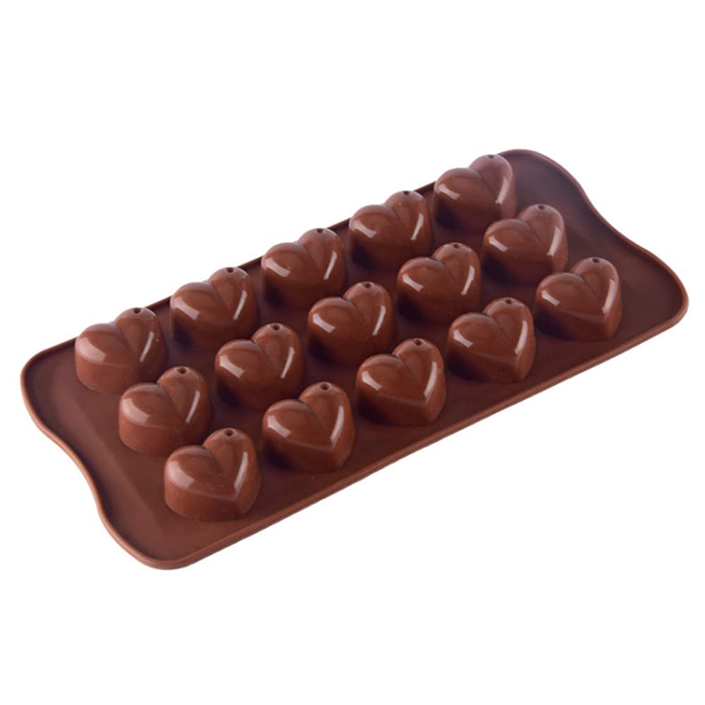 Tooloflife 15-Cavity Heart-Shaped Silicone Mold - Non-Stick Baking Mold For Chocolate, Candy, Cake - View #4