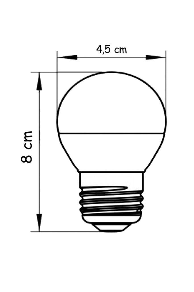 Şahnet 6W E27 Mini Top Ampul 3000K Sarı Işık 3 Adet